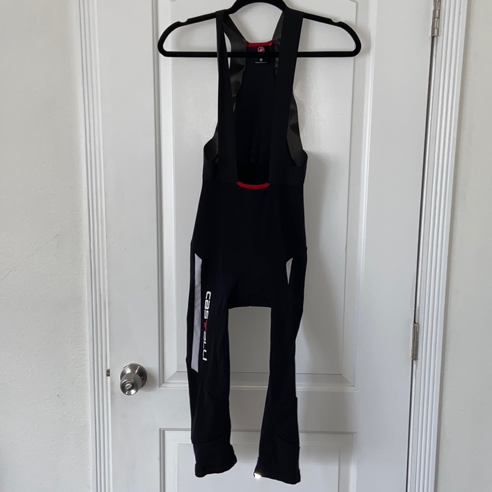 Castelli cycling bibs padded pants shorts L Rosso corsa